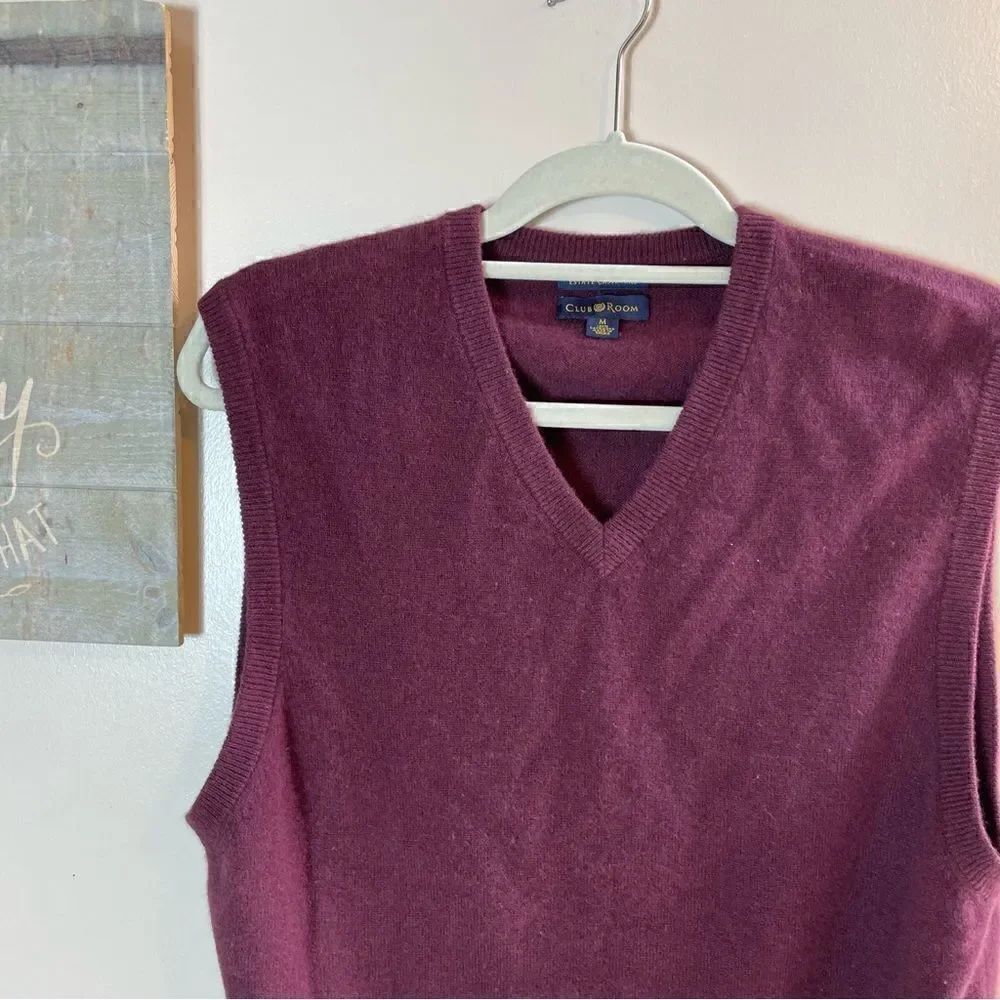 CLUB ROOM CASHMERE VEST - Picture 2 of 9